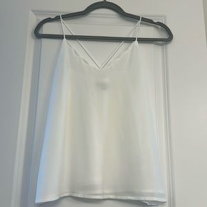 White Scalloped Tank Top